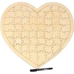 WIDDOP and Co. Widdop Love Story Heart Wooden 56 Piece Puzzle Guest Book WIDDOP and Co. Widdop Love Story Heart Wooden 56 Piece Puzzle Guest Book