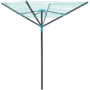 JVL - 4 Arm Rotary Airer - Powder Coated Steel - Rotary Airer JVL - 4 Arm Rotary Airer - Powder Coated Steel - Rotary Airer