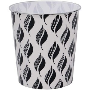 JVL Pequeño Cubo de Papelera de Hojas Negras - Cubo de papelera JVL Pequeño Cubo de Papelera de Hojas Negras - Cubo de papelera
