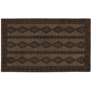 JVL - Knit Rubber Backed Indoor Doormat - 40x60cm - Brown JVL - Knit Rubber Backed Indoor Doormat - 40x60cm - Brown