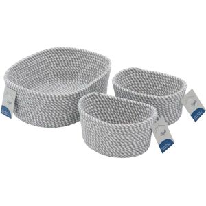JVL Edison Set of 3 Grey Storage Baskets JVL Edison Set of 3 Grey Storage Baskets