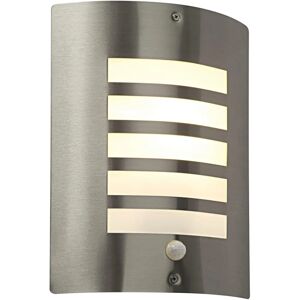 Saxby Lighting Bianco PIR - Wall Lamp IP44 - 60W Stainless Steel & Opal Saxby Lighting Bianco PIR - Wall Lamp IP44 - 60W Stainless Steel & Opal