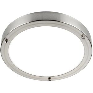 Endon Portico LED Bathroom Ceiling Light - Frosted Glass, Satin Nickel Endon Portico LED Bathroom Ceiling Light - Frosted Glass, Satin Nickel