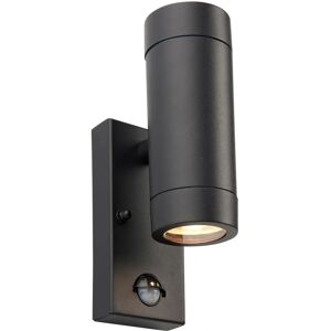 Saxby Lighting Odyssey PIR Motion Sensor Up Down Wall Lamp Satin Black - IP44 Saxby Lighting Odyssey PIR Motion Sensor Up Down Wall Lamp Satin Black - IP44