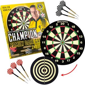 Harrows Family Dart Game Paper Dartboard - double-sided, 6 darts, 35cm Harrows Family Dart Game Paper Dartboard - double-sided, 6 darts, 35cm