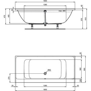 Ideal Standard Duo-Badewanne Connect Air 1800x800mm - Bad Ideal Standard Duo-Badewanne Connect Air 1800x800mm - Bad
