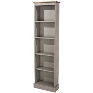 Core Corona Grey Tall Narrow Bookcase - Storage Core Corona Grey Tall Narrow Bookcase - Storage
