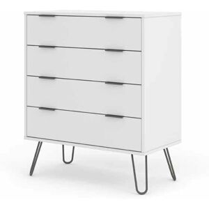 Core Augusta White 4 Drawer Chest of Drawers - Modern White Storage Furniture Core Augusta White 4 Drawer Chest of Drawers - Modern White Storage Furniture
