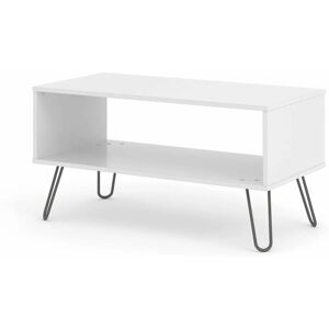 Core Augusta White Coffee Table - White, Retro Legs, Easy Assembly Core Augusta White Coffee Table - White, Retro Legs, Easy Assembly
