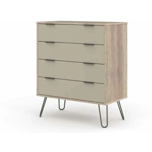 Core Augusta Driftwood 4-Drawer Chest of Drawers - Chest of Drawers Core Augusta Driftwood 4-Drawer Chest of Drawers - Chest of Drawers