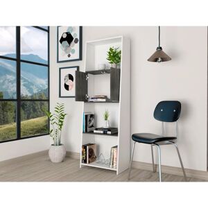 Core Dallas White Grey Oak Bookcase - Modern Storage Furniture Core Dallas White Grey Oak Bookcase - Modern Storage Furniture