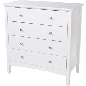 Core Products Core Como White 4 Drawer Chest of Drawers - Chest of Drawers Core Products Core Como White 4 Drawer Chest of Drawers - Chest of Drawers