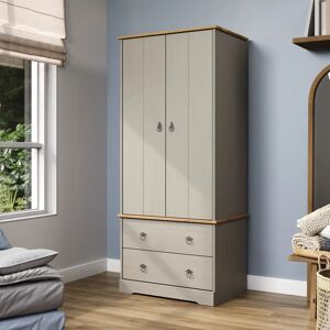Core Products Corona Compact Grey Pine Wardrobe - Wardrobe Core Products Corona Compact Grey Pine Wardrobe - Wardrobe
