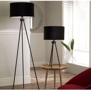 Make It A Home Matt Black Velvet Tripod - Floor Lamp Make It A Home Matt Black Velvet Tripod - Floor Lamp