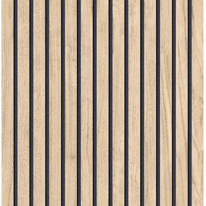 Panacea Light Oak Wood Slats Wallpaper - Wallpaper Panacea Light Oak Wood Slats Wallpaper - Wallpaper