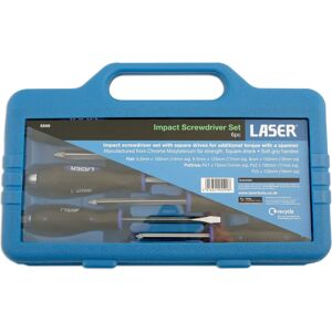 Juego de Destornilladores Pound Thru Laser - 6 pzas - Resistente a golpes Juego de Destornilladores Pound Thru Laser - 6 pzas - Resistente a golpes
