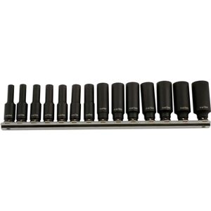 Laser 5962 Impact Socket Set - Chrome Molybdenum - 14 pcs - Deep Impact - 0.63cm Laser 5962 Impact Socket Set - Chrome Molybdenum - 14 pcs - Deep Impact - 0.63cm