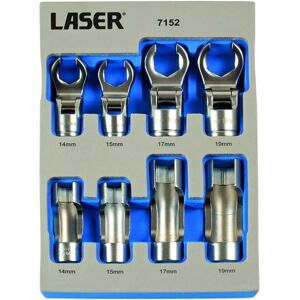 Laser Tools Window Socket & Crows Foot Wrench Set - 3/8" Dr - 8pc Laser Tools Window Socket & Crows Foot Wrench Set - 3/8" Dr - 8pc