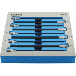 Laser Tools Extra Long Ball End Hex Socket Set - Hexagon 3/8"D 9pc Laser Tools Extra Long Ball End Hex Socket Set - Hexagon 3/8"D 9pc