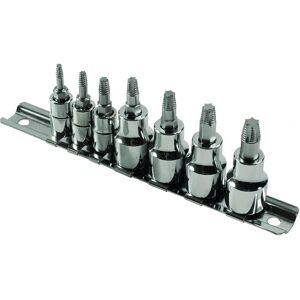 Laser Tools Extractor Set T10-T40 - Damaged Torx - 7 Pieces Laser Tools Extractor Set T10-T40 - Damaged Torx - 7 Pieces
