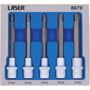 Laser Tools Long Series Torx Plus Socket Set - 1/2"D 5pc Laser Tools Long Series Torx Plus Socket Set - 1/2"D 5pc