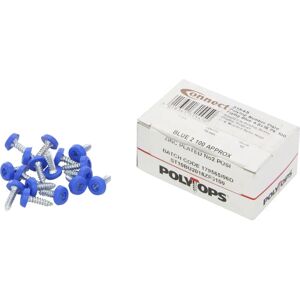 Tornillo Azul para Placa de Matrícula - Pack 100 - Tipo de Placa Tornillo Azul para Placa de Matrícula - Pack 100 - Tipo de Placa