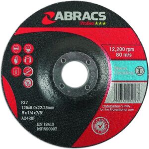 Abracs Metal Grinding Discs - 125mm X 6.0mm - Pack of 10 Abracs Metal Grinding Discs - 125mm X 6.0mm - Pack of 10