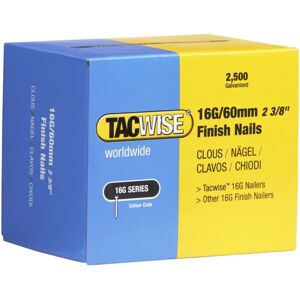 TACWISE 0300 Finish Nails - 16G Galvanized, 60mm, Pack of 2500 TACWISE 0300 Finish Nails - 16G Galvanized, 60mm, Pack of 2500