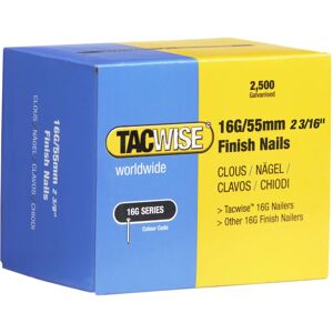 Tacwise 0299 Galvanised Finish Nails - 55mm, Pack of 2500 Tacwise 0299 Galvanised Finish Nails - 55mm, Pack of 2500