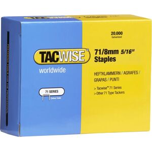 Tacwise Type 71 Staples - 8mm Zinc-Coated - Box of 20000 - For Staple Guns Tacwise Type 71 Staples - 8mm Zinc-Coated - Box of 20000 - For Staple Guns
