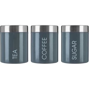 Premier Housewares - Set of 3 Storage Canisters - Grey Premier Housewares - Set of 3 Storage Canisters - Grey