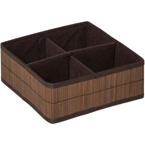 Premier Housewares KANKY 4 Sections Dark Brown Storage Box - Storage Box Premier Housewares KANKY 4 Sections Dark Brown Storage Box - Storage Box