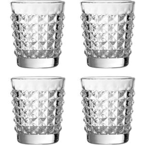 Premier Housewares Set of 4 Pyramid Clear Glass Tumblers - Glass Tumblers Premier Housewares Set of 4 Pyramid Clear Glass Tumblers - Glass Tumblers