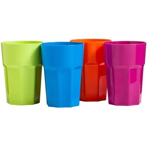 Premier Housewares Round Set Of 4 Assorted Plastic 440ML Tumblers - Tumblers Premier Housewares Round Set Of 4 Assorted Plastic 440ML Tumblers - Tumblers