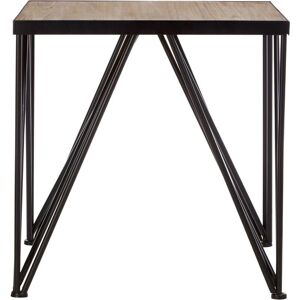 Premier Housewares Square Fir Wood Metal Industrial Side Table Premier Housewares Square Fir Wood Metal Industrial Side Table