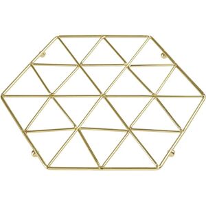 Premier Housewares Vertex Gold Trivet - Geometric Gold-Tone Pan Rest Premier Housewares Vertex Gold Trivet - Geometric Gold-Tone Pan Rest