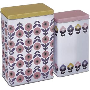 Premier Housewares Joni Storage Canisters - Multi-Coloured Set of 2 Premier Housewares Joni Storage Canisters - Multi-Coloured Set of 2