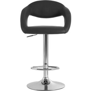 Premier Housewares Black Faux Leather Bar Chair - Bar Chair Premier Housewares Black Faux Leather Bar Chair - Bar Chair