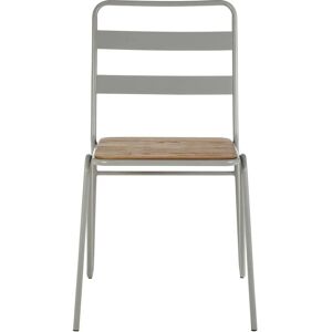 Premier Housewares District Grey Metal and Elm Wood Chair - Chair Premier Housewares District Grey Metal and Elm Wood Chair - Chair