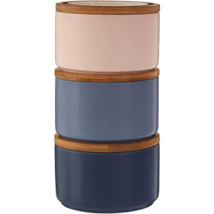 Premier Housewares Fenwick Stackable Storage Canisters - Dolomite, Bamboo Lids Premier Housewares Fenwick Stackable Storage Canisters - Dolomite, Bamboo Lids
