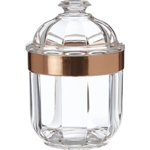 Premier Housewares Rose Gold Acrylic Canister - 10x10x15cm Premier Housewares Rose Gold Acrylic Canister - 10x10x15cm