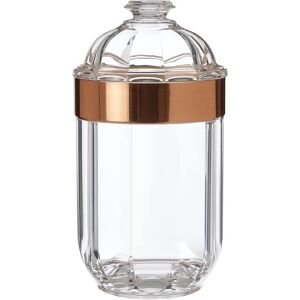 Premier Housewares Medium Fluted Acrylic Canister with Rose Gold Rim - Canister Premier Housewares Medium Fluted Acrylic Canister with Rose Gold Rim - Canister
