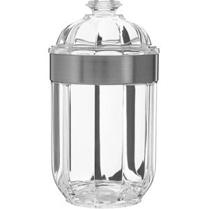 Premier Housewares Medium Fluted Acrylic Canister with Silver Rim - Canister Premier Housewares Medium Fluted Acrylic Canister with Silver Rim - Canister