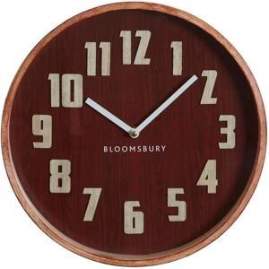 Premier Housewares Red Grain Small Wall Clock - Wall Clock Premier Housewares Red Grain Small Wall Clock - Wall Clock