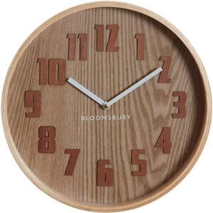 Premier Housewares Brown Grain Small Wall Clock - Wall Clock Premier Housewares Brown Grain Small Wall Clock - Wall Clock