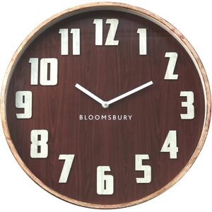 Premier Housewares Red Grain Large Wall Clock - Wall Clock Premier Housewares Red Grain Large Wall Clock - Wall Clock
