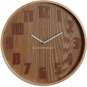 Premier Housewares Brown Grain Large Wall Clock - Wall Clock Premier Housewares Brown Grain Large Wall Clock - Wall Clock