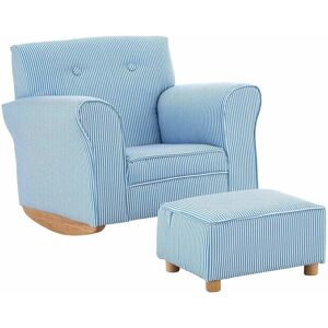 Youngsters Accent Chair Blue with Footstool Youngsters Accent Chair Blue with Footstool