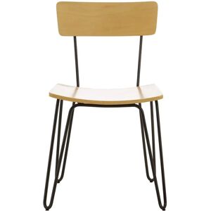 Premier Housewares District Chair - Enhance Body Posture Wood Back Space-Saving Chair Premier Housewares District Chair - Enhance Body Posture Wood Back Space-Saving Chair