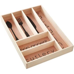 Premier Housewares Cutlery Organizer - Wooden 6 Compartments Premier Housewares Cutlery Organizer - Wooden 6 Compartments
